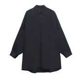 Lapel Solid Color Print Blouses Shirts Top